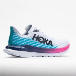 HOKA Mach 5 Men's White/Scuba Blue -Hoka Shoes Outlet Store 048548 6