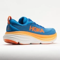 HOKA Bondi 8 Men's Coastal Sky/Vibrant Orange -Hoka Shoes Outlet Store 049225 6