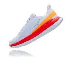Hoka Men's Mach 4 (WFS - White/Fiesta) -Hoka Shoes Outlet Store 1113528 WFS 4
