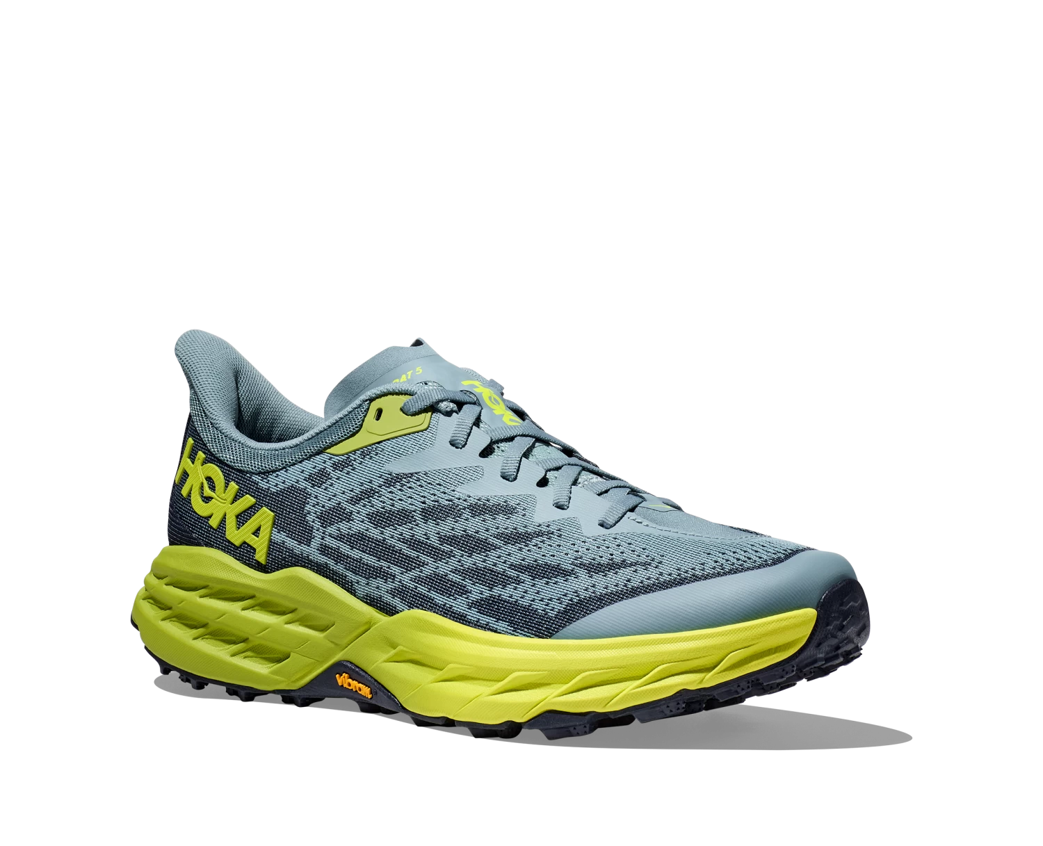 Hoka Men's Speedgoat 5 (SBDCT - Stone Blue/Dark Citron) 3 Hoka Men's Speedgoat 5 (SBDCT - Stone Blue/Dark Citron) - Image 3