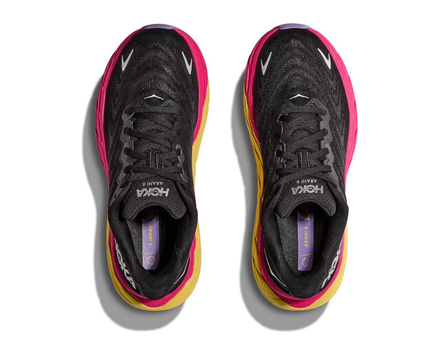 Hoka Women's Arahi 6 (BPYR - Black/Pink Yarrow) 8 Hoka Women's Arahi 6 (BPYR - Black/Pink Yarrow) - Image 8