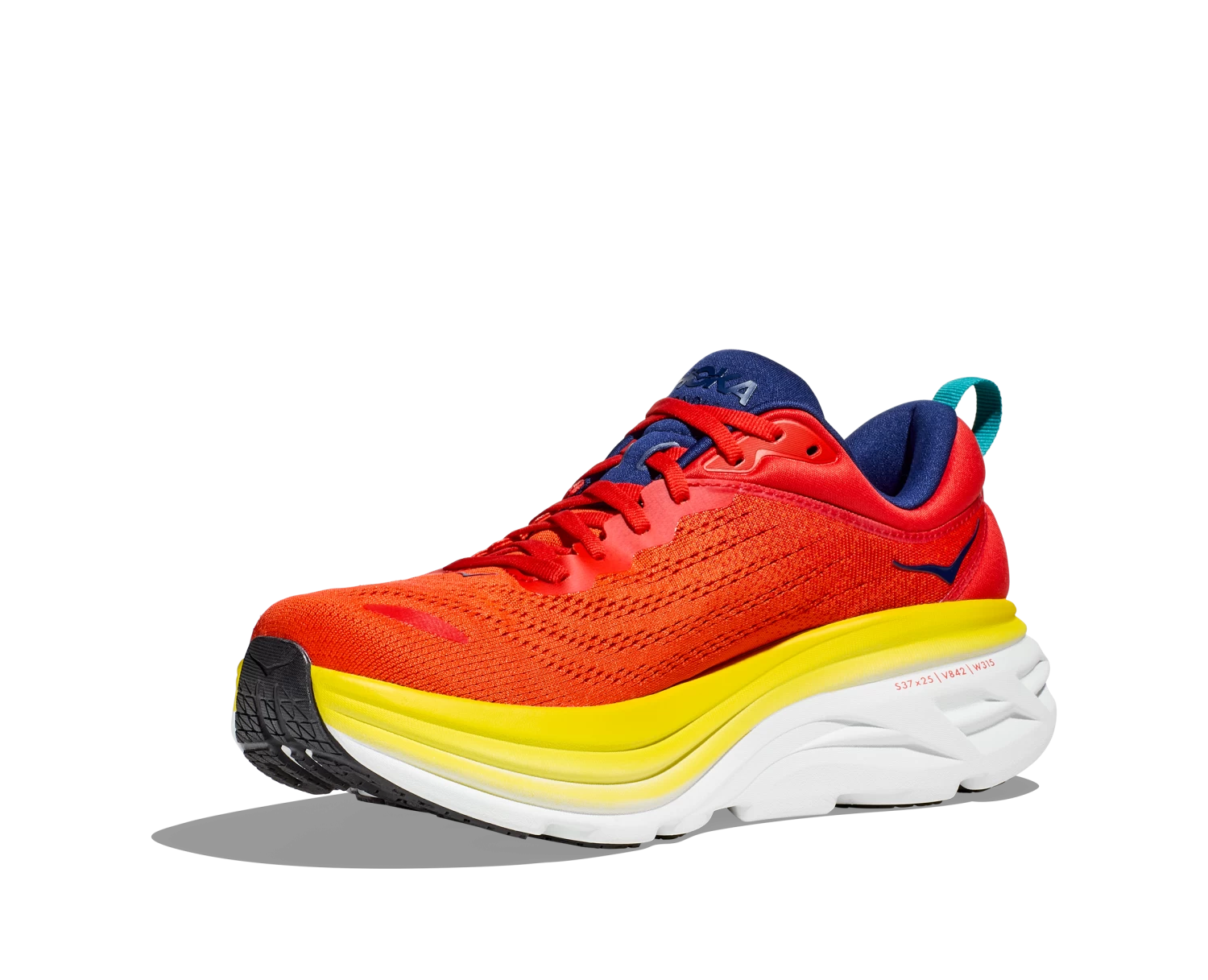 Hoka Men's Bondi 8 (RAFL - Red Alert/Flame) 7 Hoka Men's Bondi 8 (RAFL - Red Alert/Flame) - Image 7