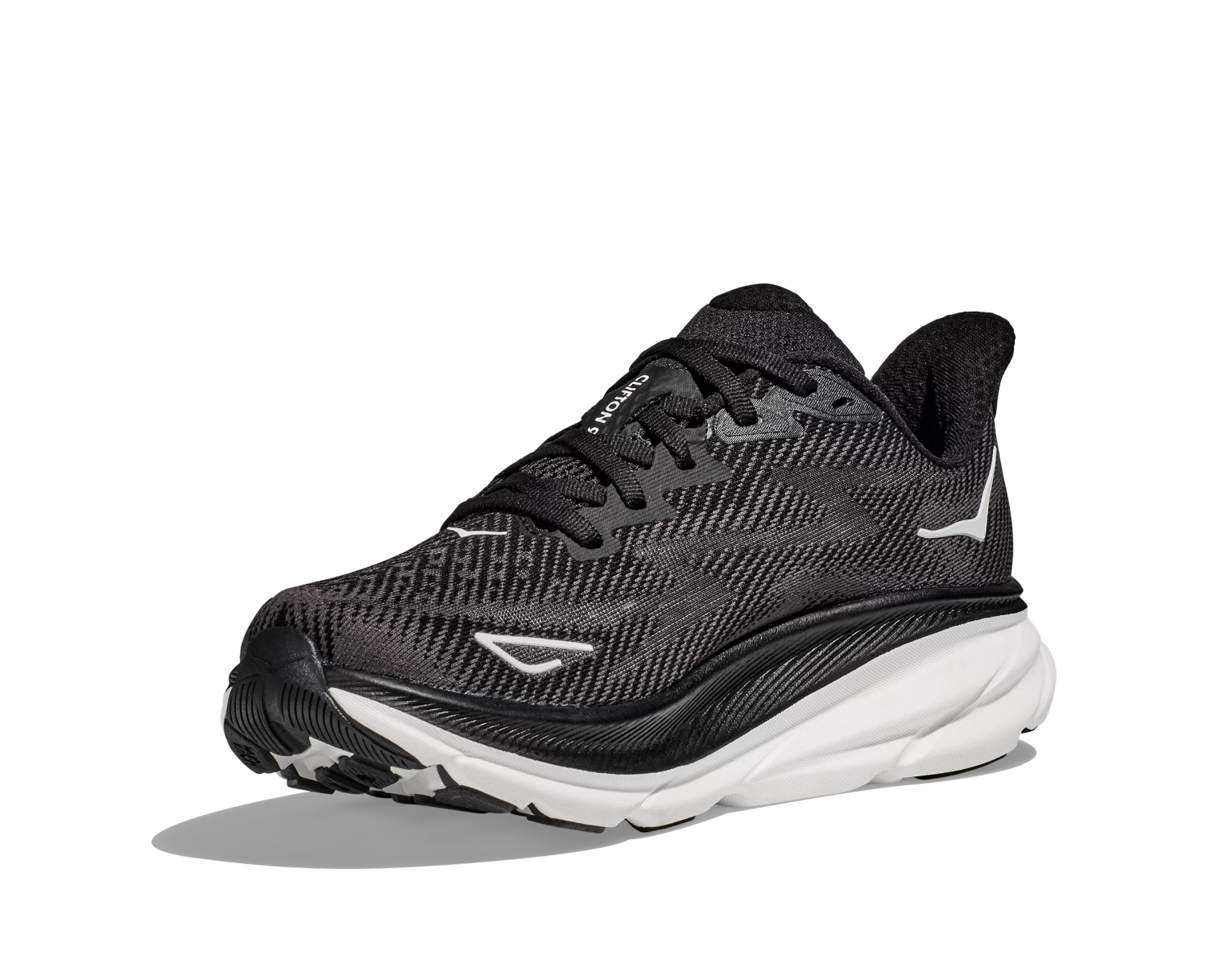 Hoka Men's Clifton 9 WIDE (BWHT - Black/White) 4 Hoka Men's Clifton 9 WIDE (BWHT - Black/White) - Image 4