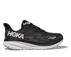 Hoka Women's Clifton 9 WIDE (BWHT - Black/White)