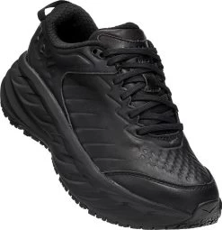 Hoka One One Pair Of Women's Shoes Hoka Bondi SR Leather Black