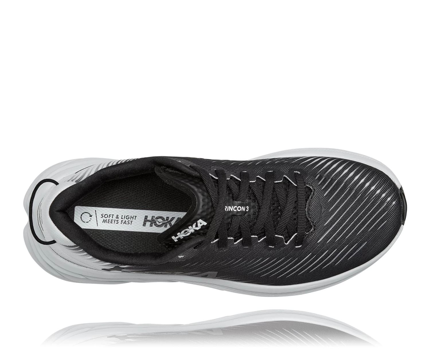 Hoka Women's Rincon 3 (BWHT - Black/White) 4 Hoka Women's Rincon 3 (BWHT - Black/White) - Image 4