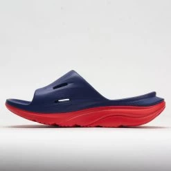 HOKA Ora Slide 3 Unisex Bellwether Blue/Red Alert -Hoka Shoes Outlet Store 570614 1
