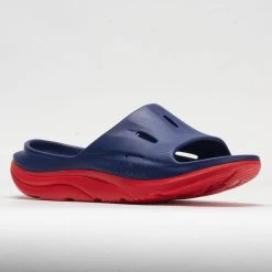 HOKA Ora Slide 3 Unisex Bellwether Blue/Red Alert -Hoka Shoes Outlet Store 570614 5