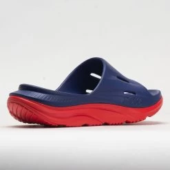 HOKA Ora Slide 3 Unisex Bellwether Blue/Red Alert -Hoka Shoes Outlet Store 570614 6