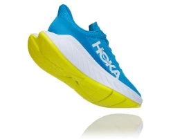 Hoka Women’s Carbon X 2 (DBCTR - Diva Blue/Citrus) -Hoka Shoes Outlet Store CEB32FA6 FED3 4761 A18A 3D0204E34AF5