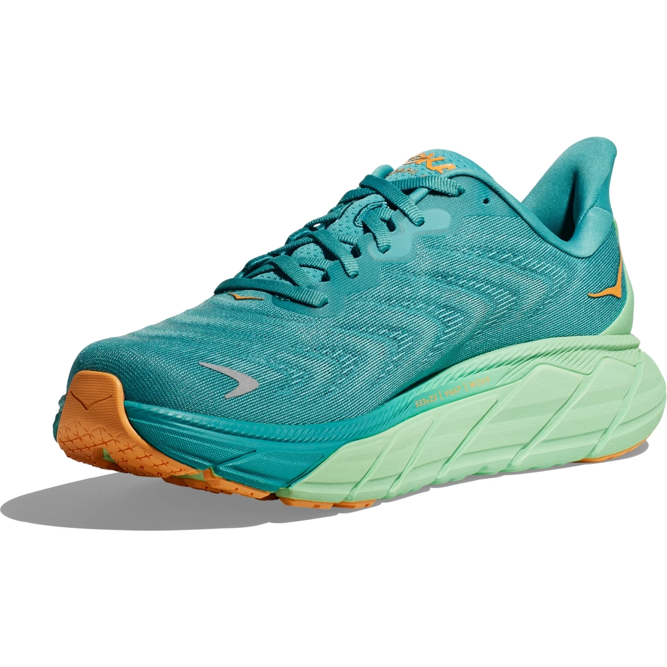 Hoka Arahi 6 Running Shoes - Ocean Mist / Lime Glow 2 Hoka Arahi 6 Running Shoes - Ocean Mist / Lime Glow - Image 2