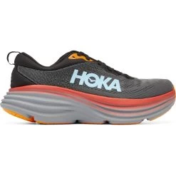Hoka Bondi 8 Running Shoes Men - Anthracite / Castlerock -Hoka Shoes Outlet Store hoka bondi 8 running shoes anthracite castlerock 8 1239624
