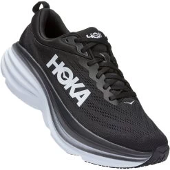 Hoka Bondi 8 Wide Running Shoes Men - Black / White