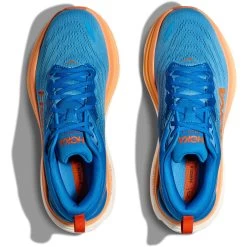 Hoka Bondi 8 Running Shoes Men - Coastal Sky / Vibrant Orange -Hoka Shoes Outlet Store hoka bondi 8 running shoes coastal sky vibrant orange 4 1364191