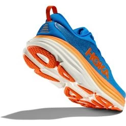 Hoka Bondi 8 Running Shoes Men - Coastal Sky / Vibrant Orange -Hoka Shoes Outlet Store hoka bondi 8 running shoes coastal sky vibrant orange 6 1364187