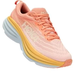 Hoka Bondi 8 Running Shoes Women - Shell Coral / Peach Parfait