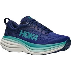 Hoka Bondi 8 Running Shoes Women - Bellwether Blue / Evening Sky