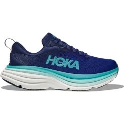 Hoka Bondi 8 Running Shoes Women - Bellwether Blue / Evening Sky -Hoka Shoes Outlet Store hoka bondi 8 womens running shoes bellwether blue evening sky 8 1502140