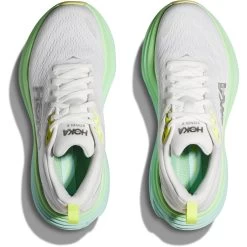 Hoka Bondi 8 Running Shoes Women - Blanc De Blanc / Sunlit Ocean -Hoka Shoes Outlet Store hoka bondi 8 womens running shoes blanc de blanc sunlit ocean 7 1502146