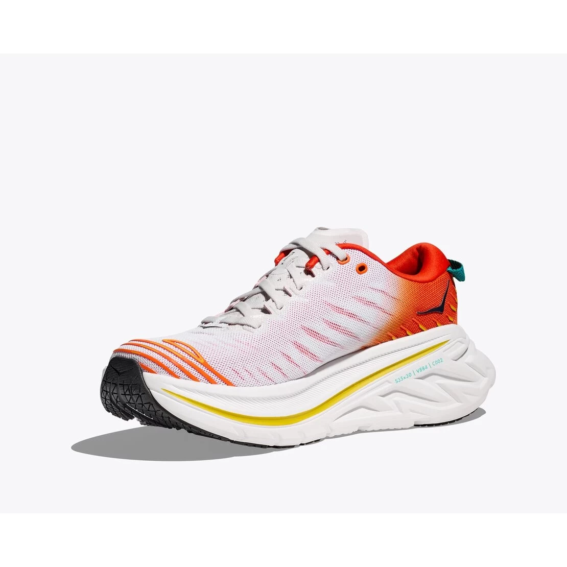 Hoka Bondi X Running Shoes - Blanc De Blanc / Flame 3 Hoka Bondi X Running Shoes - Blanc De Blanc / Flame - Image 3