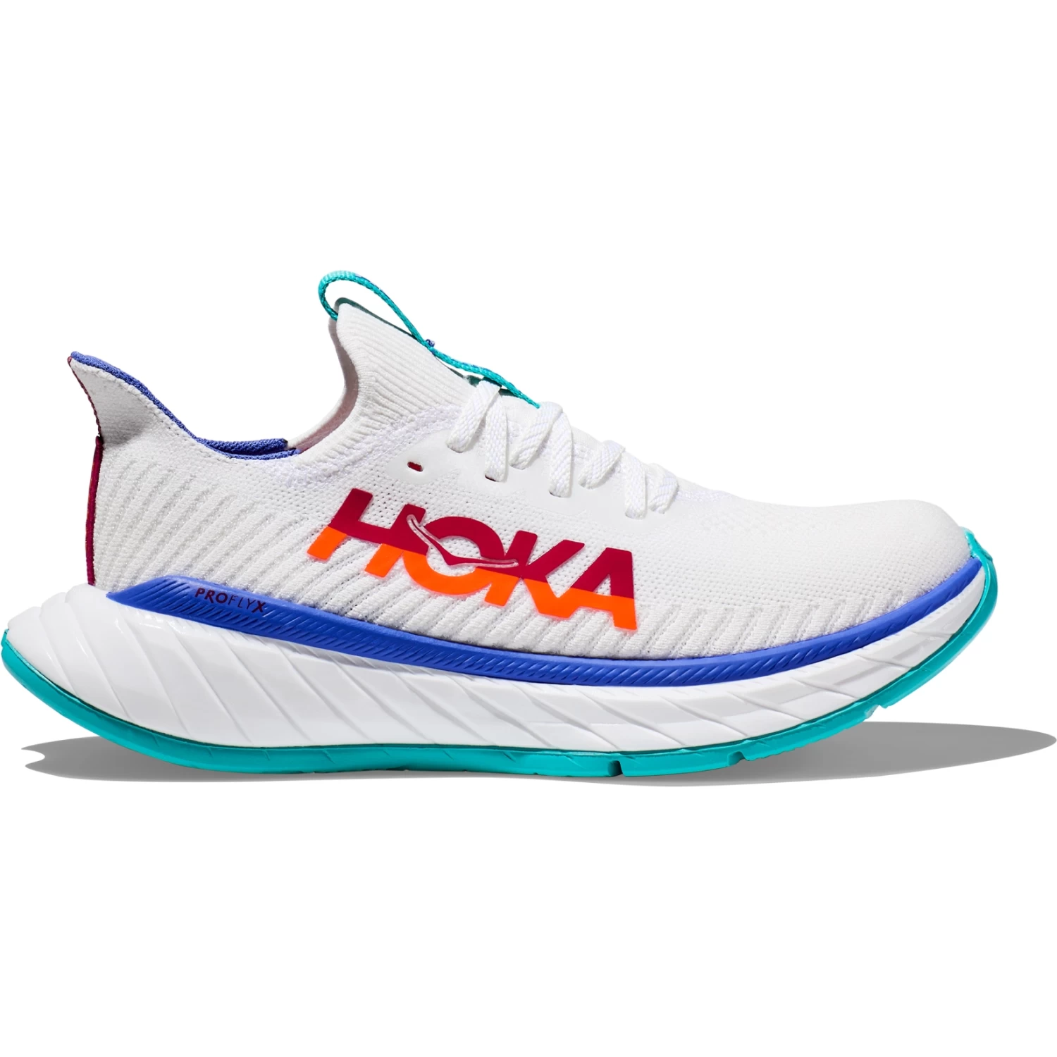 Hoka Carbon X 3 Women's Running Shoes - White / Flame 2 Hoka Carbon X 3 Women's Running Shoes - White / Flame - Image 2