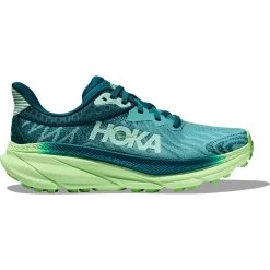 Hoka Challenger 7 Running Shoes Women - Ocean Mist / Lime Glow -Hoka Shoes Outlet Store hoka challenger 7 womens running shoes ocean mist lime glow 1 1502283