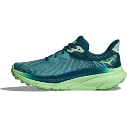 Hoka Challenger 7 Running Shoes Women - Ocean Mist / Lime Glow -Hoka Shoes Outlet Store hoka challenger 7 womens running shoes ocean mist lime glow 3 1502286