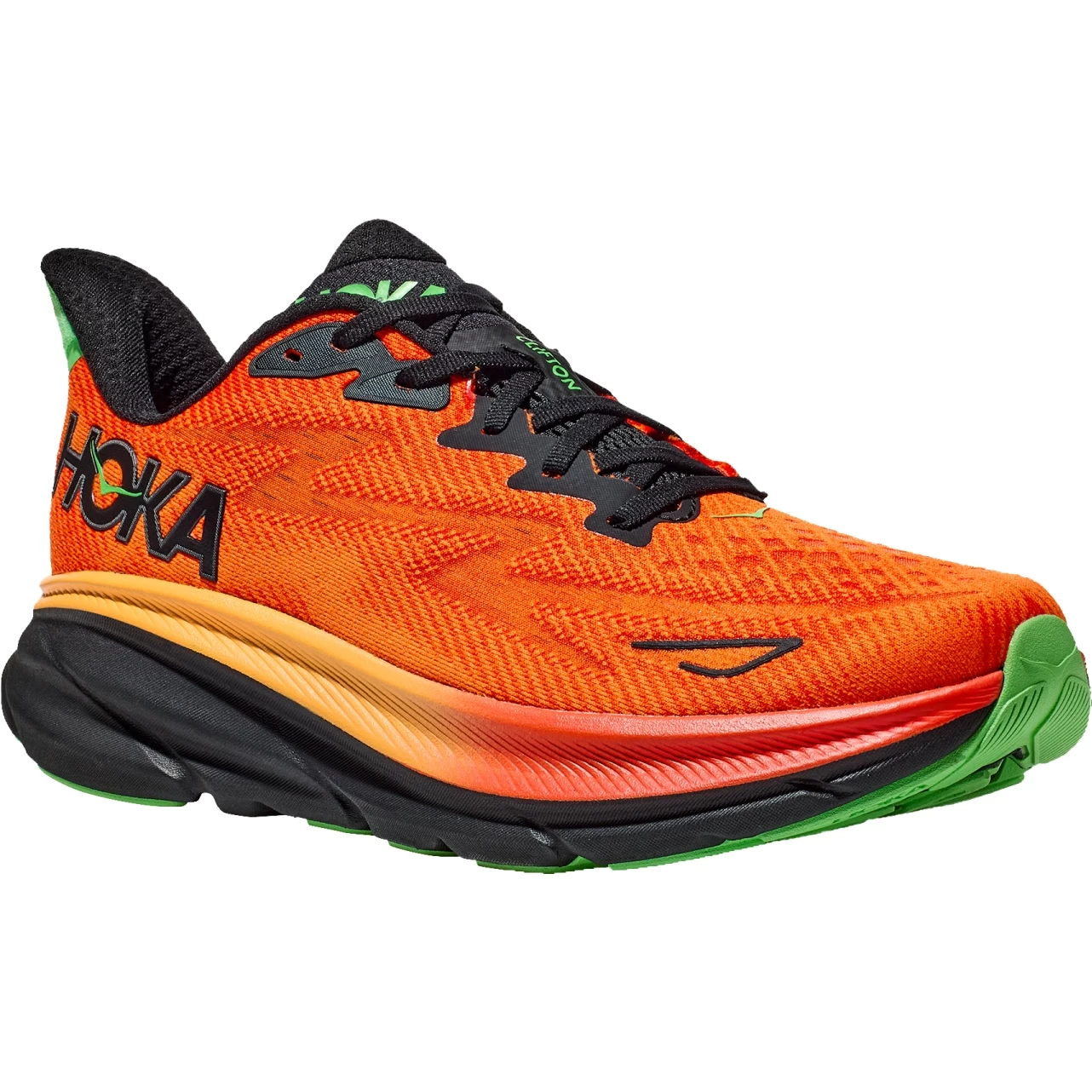 Hoka Clifton 9 Running Shoes Men - Flame / Vibrant Orange 1 Hoka Clifton 9 Running Shoes Men - Flame / Vibrant Orange