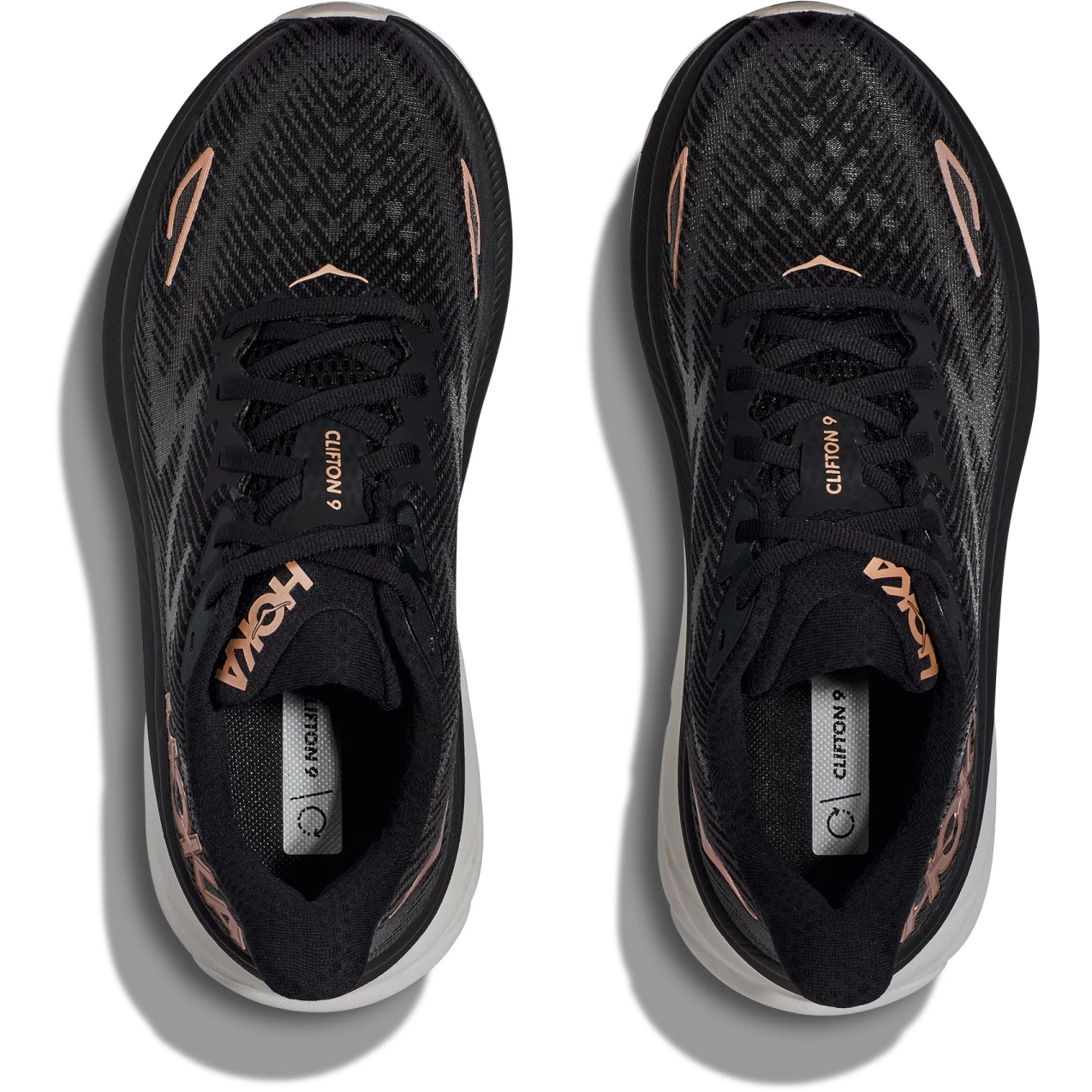 Hoka Clifton 9 Running Shoes Women - Black / Rose Gold 7 Hoka Clifton 9 Running Shoes Women - Black / Rose Gold - Image 7