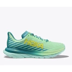 Hoka Mach 5 Running Shoes - Lime Glow / Ocean Mist -Hoka Shoes Outlet Store hoka mach 5 running shoes lime glow ocean mist1 2 1503116