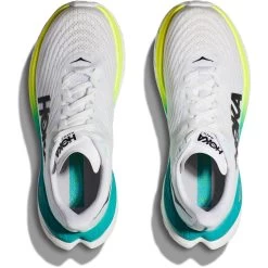Hoka Mach 5 Wide Running Shoes - White / Blue Glass -Hoka Shoes Outlet Store hoka mach 5 running shoes white blue glass 2 1503124