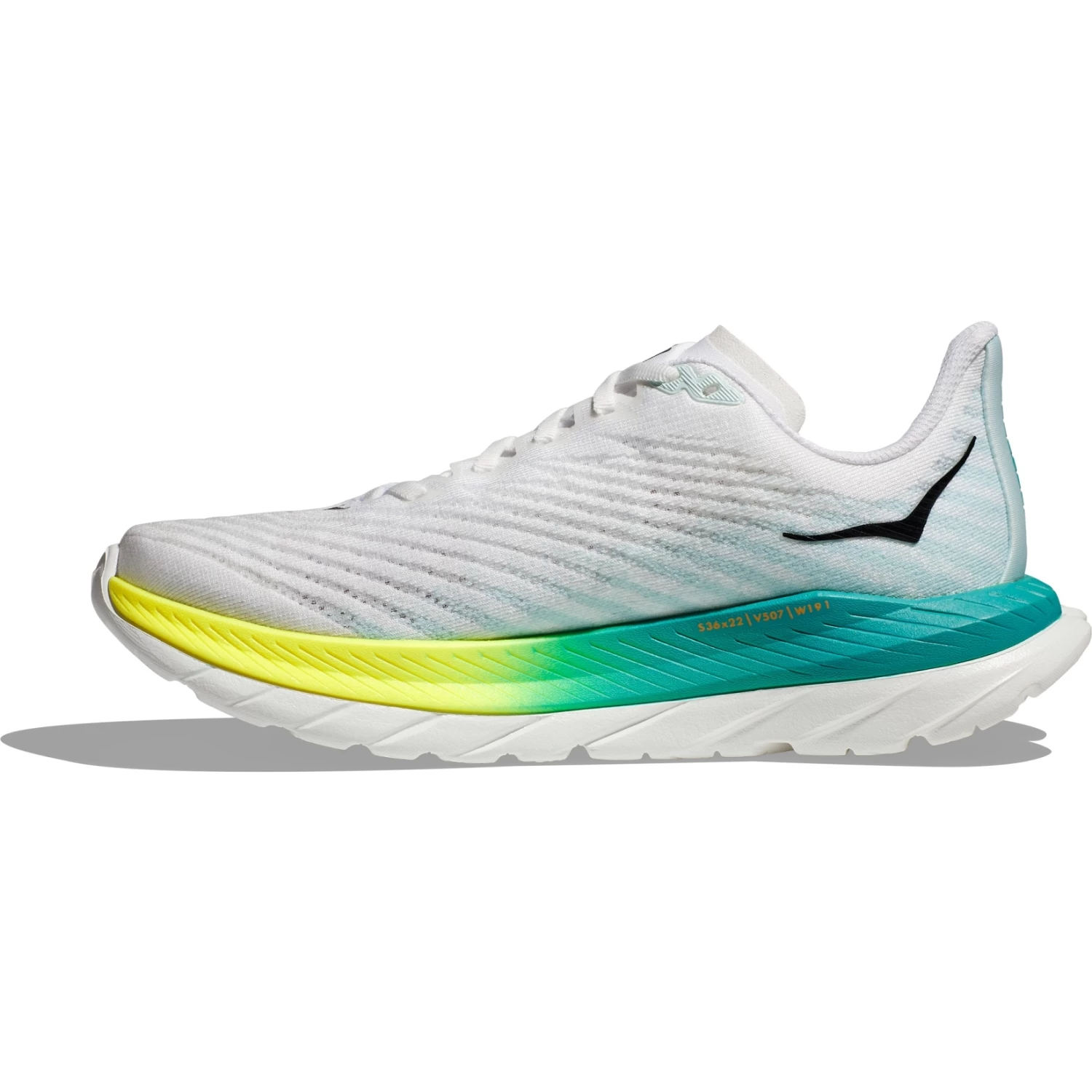 Hoka Mach 5 Running Shoes - White / Blue Glass 4 Hoka Mach 5 Running Shoes - White / Blue Glass - Image 4