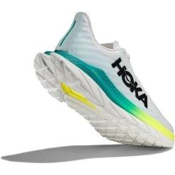 Hoka Mach 5 Wide Running Shoes - White / Blue Glass -Hoka Shoes Outlet Store hoka mach 5 running shoes white blue glass 8 1503122