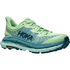 Hoka Mafate Speed 4 Running Shoes Women - Lime Glow / Ocean Mist