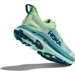 Hoka Mafate Speed 4 Running Shoes Women - Lime Glow / Ocean Mist -Hoka Shoes Outlet Store hoka mafate speed 4 womens running shoes lime glow ocean mist 4 1503154
