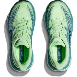 Hoka Mafate Speed 4 Running Shoes Women - Lime Glow / Ocean Mist -Hoka Shoes Outlet Store hoka mafate speed 4 womens running shoes lime glow ocean mist 5 1503155