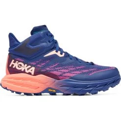 Hoka Speedgoat 5 Mid GTX Women's Running Shoes - Bellwether Blue / Camellia -Hoka Shoes Outlet Store hoka speedgoat 5 mid gtx women s hiking shoes bellwether blue camellia 5 1240500