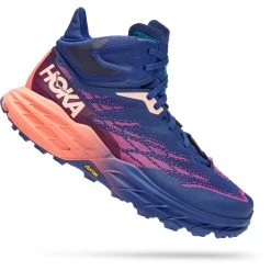 Hoka Speedgoat 5 Mid GTX Women's Running Shoes - Bellwether Blue / Camellia -Hoka Shoes Outlet Store hoka speedgoat 5 mid gtx women s hiking shoes bellwether blue camellia 8 1240503