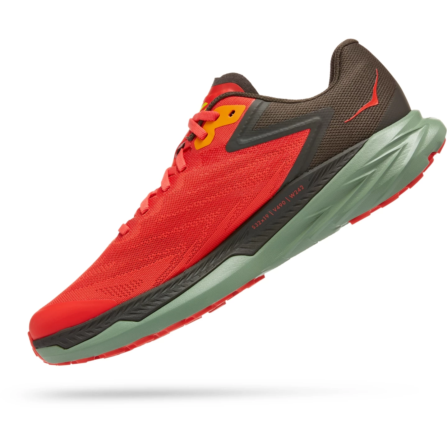 Hoka Zinal Running Shoes - Fiesta / Black Olive 4 Hoka Zinal Running Shoes - Fiesta / Black Olive - Image 4