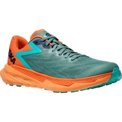 Hoka Zinal Running Shoes - Trellis / Vibrant Orange