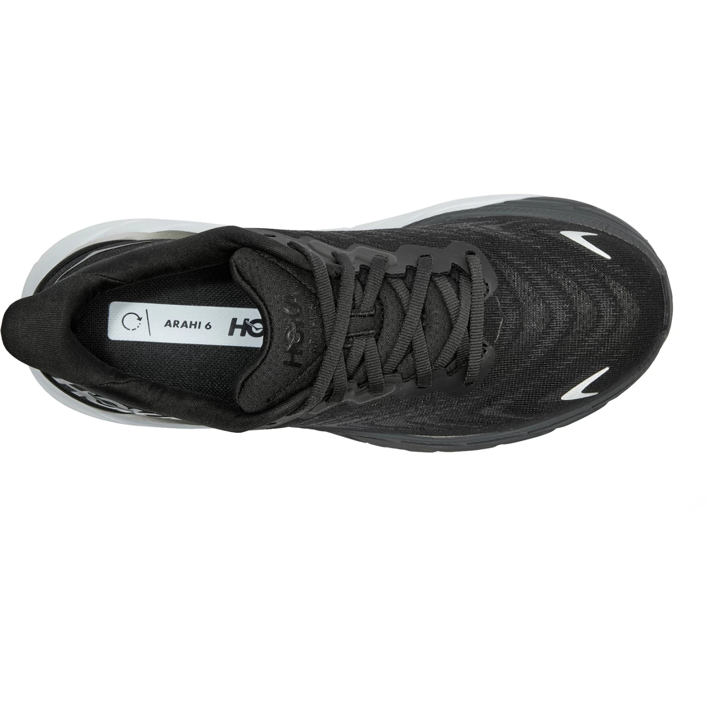 Hoka Arahi 6 Wide Women's Running Shoes - Black / White 4 Hoka Arahi 6 Wide Women's Running Shoes - Black / White - Image 4